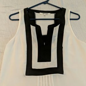White and black blouse